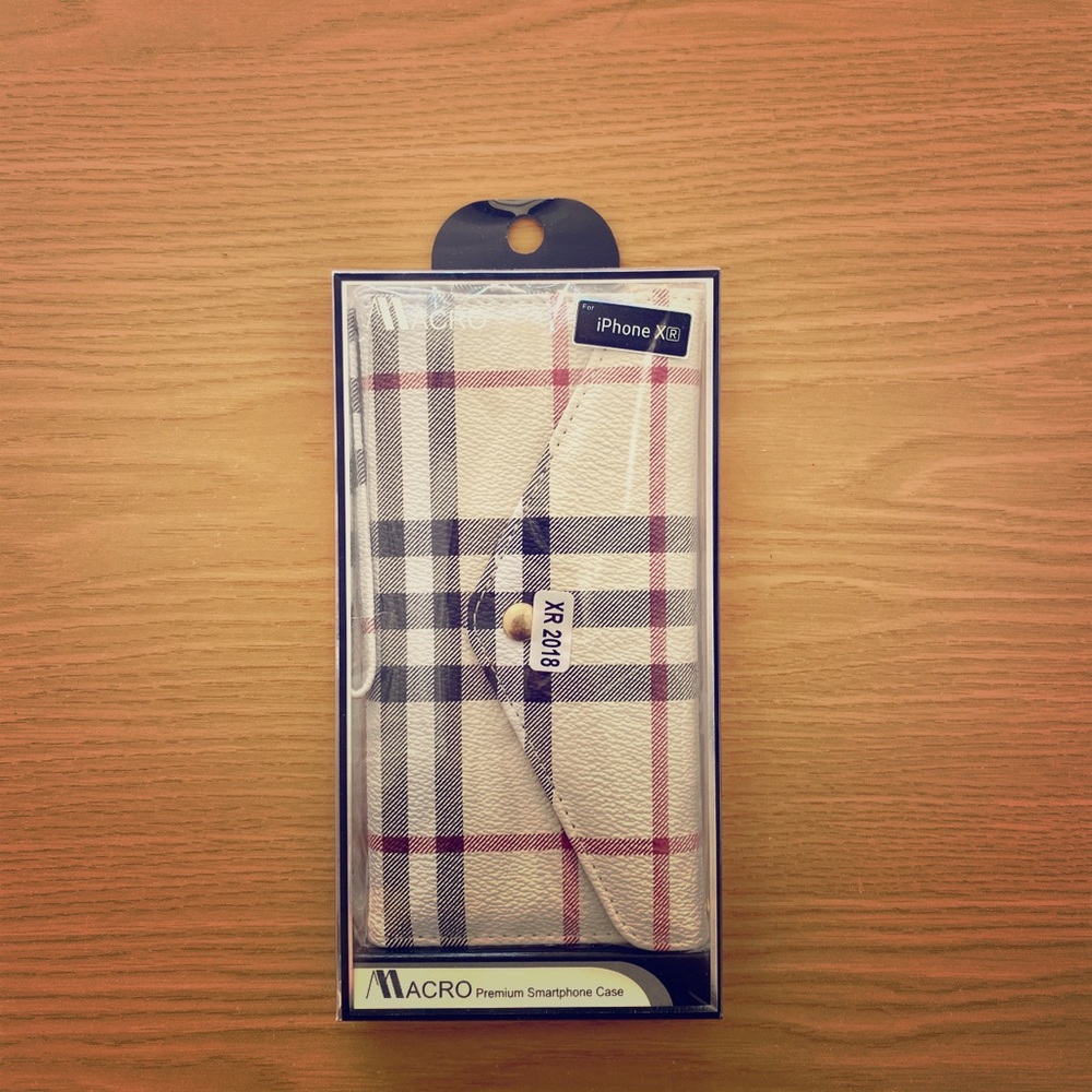 IPhone XR Luxury Checker Wallet Case